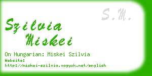 szilvia miskei business card